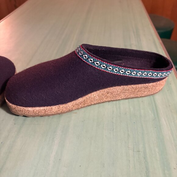 MINT Womens Haflinger Eggplant Grizzly GZ Wool Felt Clogs Size 40 / US 9 - Picture 6 of 11